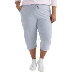 Just My Size Women’s Sweatspants, French Terry Capris with Pockets, JMS Women’s Capri Pocket Sweatpants(Light Steel)
