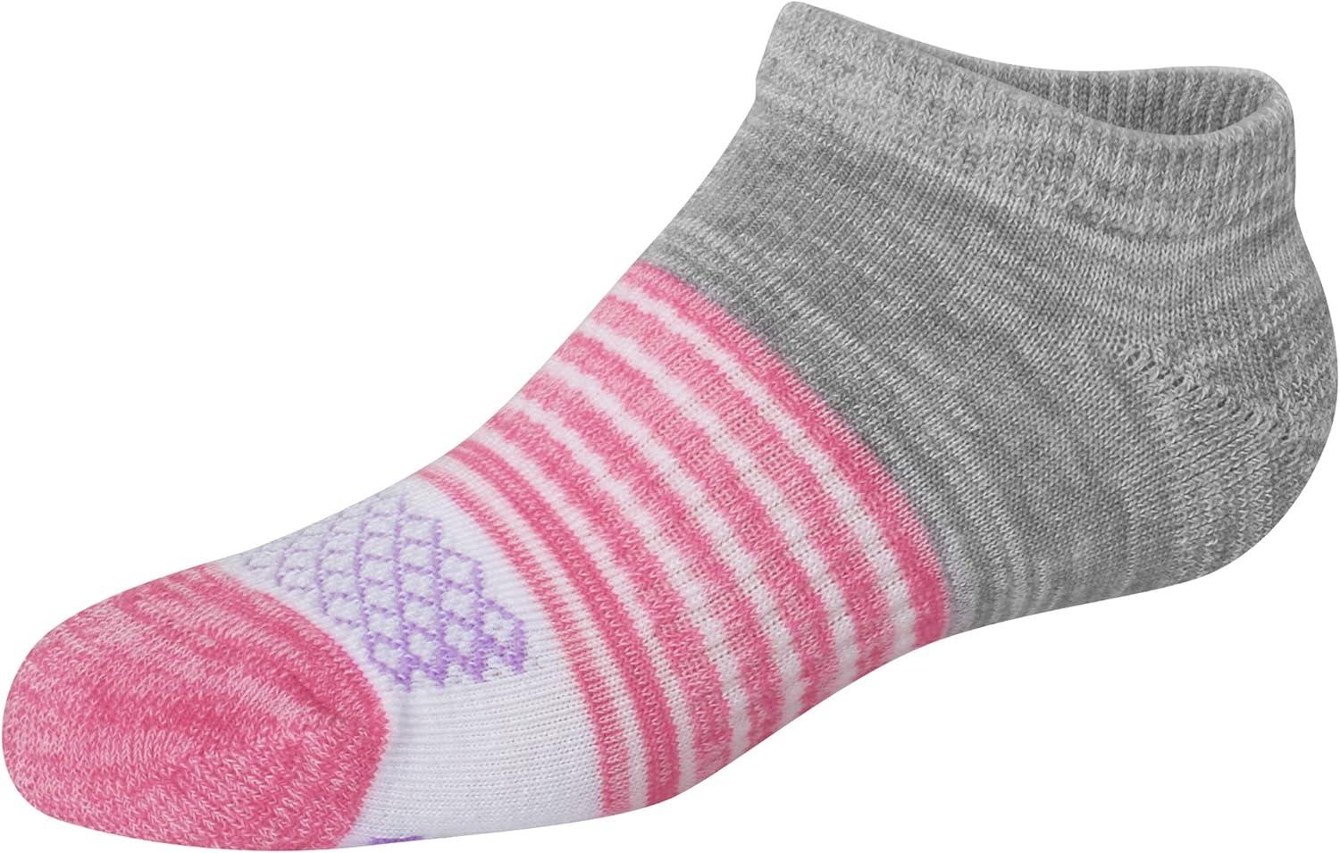 imageHanes Girls Comfort Fit Heel Shield and No Show Socks 10Pair PacksNo Show Assorted 10 Pack