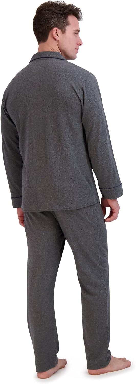 imageHanes Mens Lsss with PipingCharcoal Heather Grey