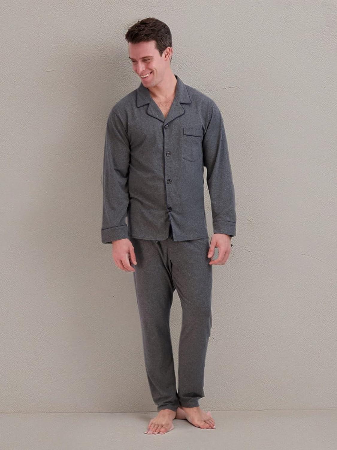 imageHanes Mens Lsss with PipingCharcoal Heather Grey