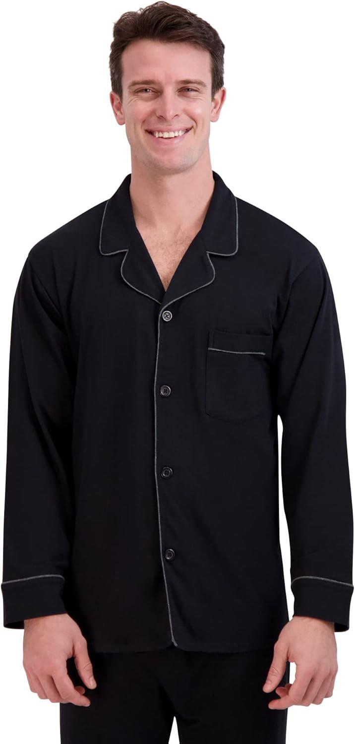 imageHanes Mens Lsss with PipingPeacot