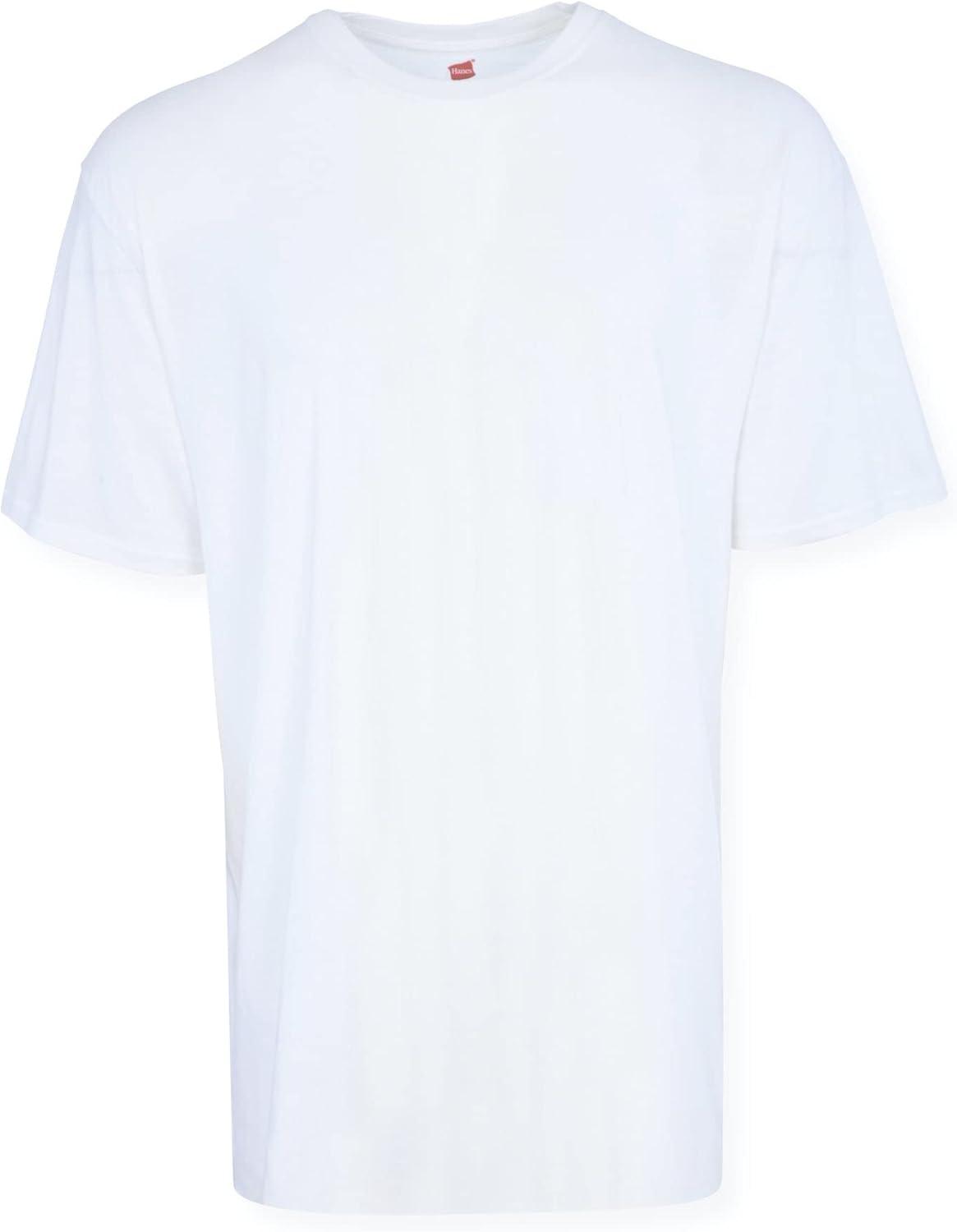 imageHanes Mens Tall 100 Cotton Crew Neck Undershirts Tagless Ultra Comfort MultipackWhite 3 Pack
