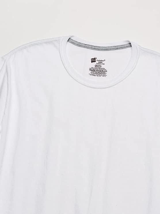 imageHanes Mens Tall 100 Cotton Crew Neck Undershirts Tagless Ultra Comfort MultipackWhite 4 Pack