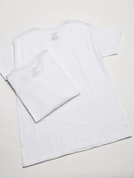 imageHanes Mens Tall 100 Cotton Crew Neck Undershirts Tagless Ultra Comfort MultipackWhite 4 Pack