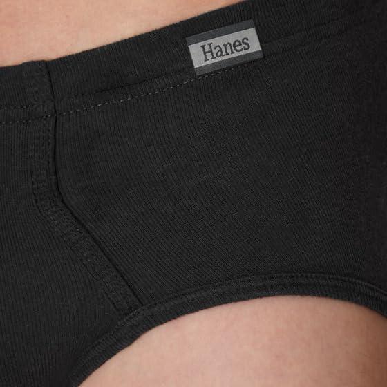 imageHanes Mens Underwear Brief Pack Midrise Cotton Briefs Moisturewicking Underwear for Men 12packBlack