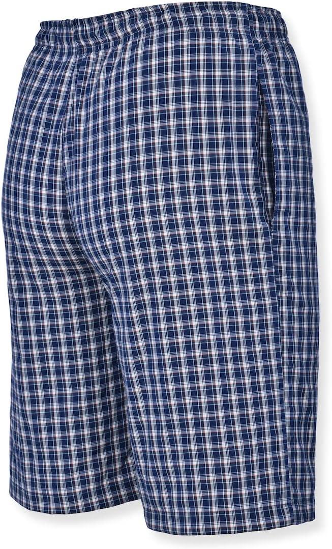 imageHanes mens 2pack Woven Pajama ShortRedNavy