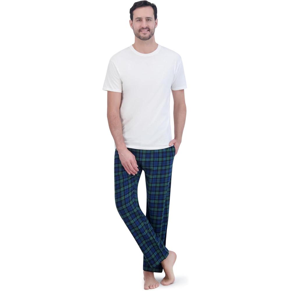imageHanes Mens Hanes Ultimate Mens Flannel PantGreen Plaid