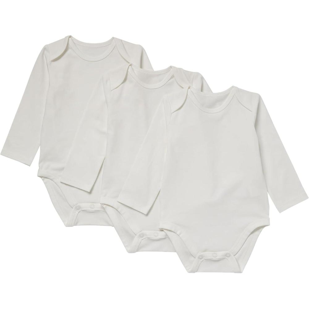 imageHanes Unisex Baby Pure Comfort Long Sleeve Bodysuits Infant Bodysuits Boys ampamp Girls 3packWhite 002