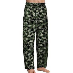 Hanes Men’s ComfortSoft Cotton Printed Lounge Pants, 31″ Inseam, Pockets, Drawstring/Elastic Waist(Camo Print)
