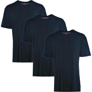 Hanes Men’s Tall 100% Cotton Crew Neck Undershirts, Tagless, Ultra Comfort, Multipack(Black – 3 Pack)