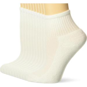 Hanes girls Fashion Ankle Socks (10 Pack)(White)