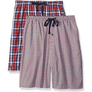 Hanes mens 2-pack Woven Pajama Short(Indigo)