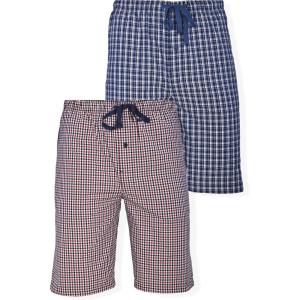 Hanes mens 2-pack Woven Pajama Short(Red/Navy)