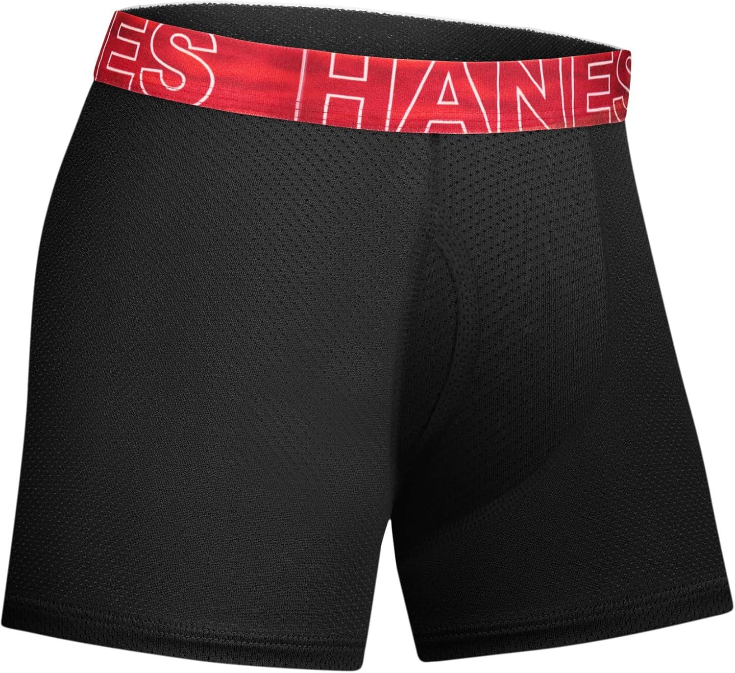 imageHanes boys Boys Performance Tween Boxer Briefs Underwear Xtemp Assorted Solids 6packBlack 6 Pack