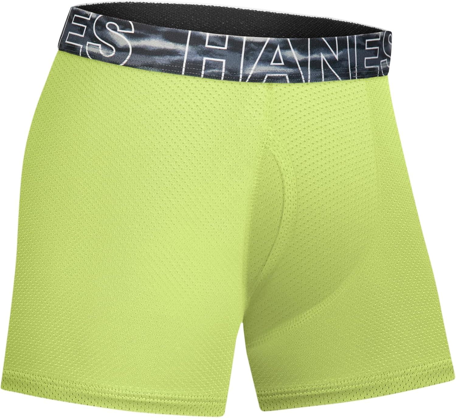 imageHanes boys Boys Performance Tween Boxer Briefs Underwear Xtemp Assorted Solids 6packBlackBlueGreenGrey 6 Pack