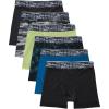 Black/Blue/Green/Grey - 6 Pack